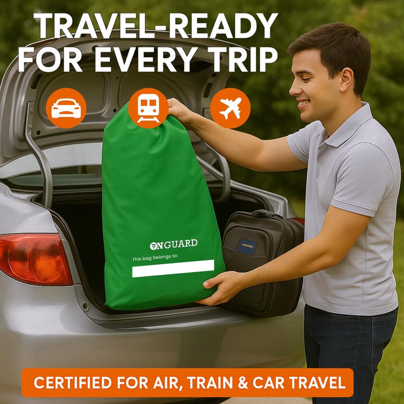 ONGUARD Waterproof Single and Double Stroller Bag for Airplane - Travel Stroller Cover for Air Travel and Storage - Gate Check Bag Backpack- Baby Airplane Essentials - Green - Image 4